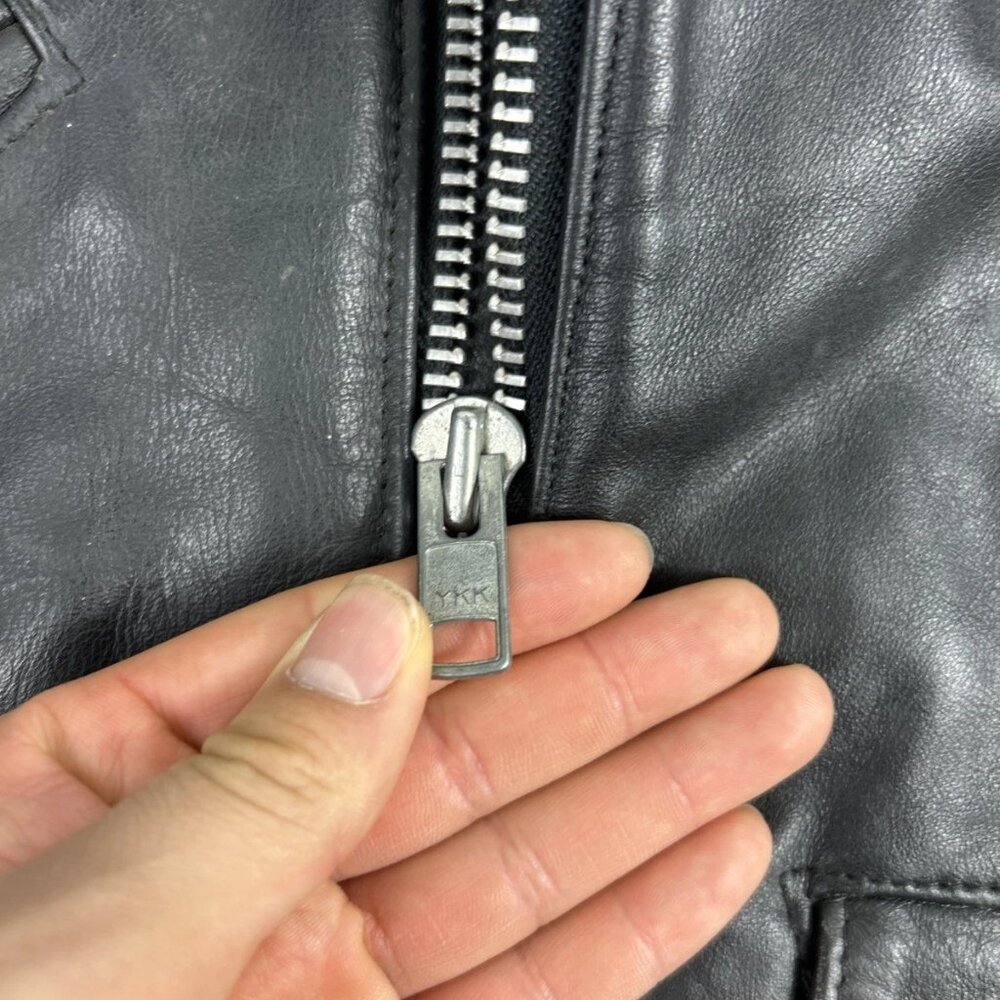 VTG Harley Davidson Mens Black Leather Biker Jacket Mon Valley Chapter HOG 46 - Picture 9 of 15